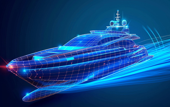 Wireframe prototype of electric boat